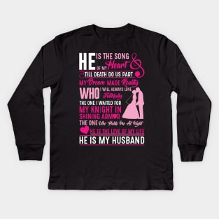 My Husband Kids Long Sleeve T-Shirt